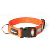 Kép 1/2 - Mystique® Nylon nyakörv 25mm neonnarancssárga fényvisszaverő30-40cm
