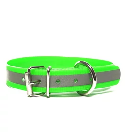 Mystique® Biothane nyakörv classic 19mm fényvisszaverö zöld gold 35-43cm