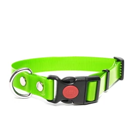 Mystique® Biothane safety click collar 19mm 30-40cm világos zöld gold Mystique® Biothane safety click collar 19mm 30-40cm világos zöld gold