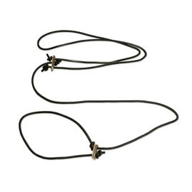 Vállra akasztható vadász póráz gömbölyű bőrből 6 mm-280cm sötétbarna