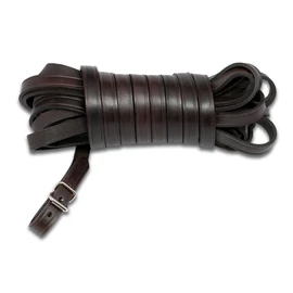 Lapos bőr nyomkövető/vércsapa póráz 14mm 8m barna Lapos bőr nyomkövető/vércsapa póráz 14mm 8m barna