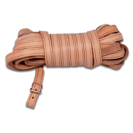 Lapos bőr nyomkövető/vércsapa póráz 20mm 10m natúr