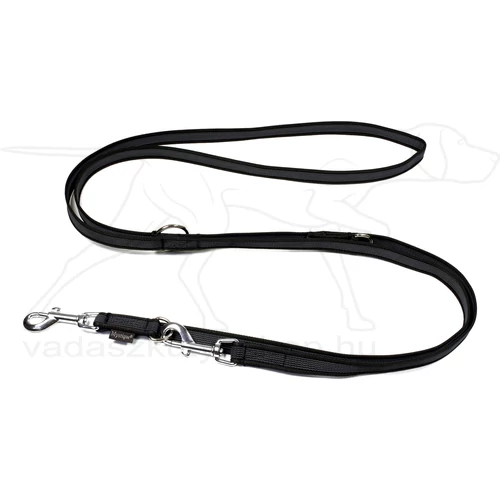 Mystique® Gumírozott kiképző póráz 20mm fekete 250cm