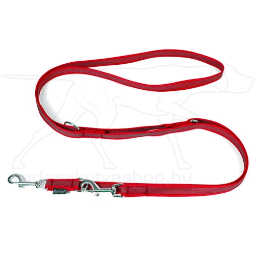 Mystique® Gumírozott kiképző póráz 20mm piros 200cm