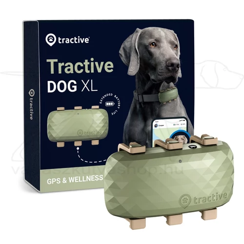 TRACTIVE DOG XL - KUTYA GPS NYOMKÖVETŐ ÉS AKTIVITÁSMÉRŐ