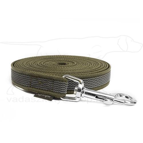 Mystique® gumírozott nyomkövető póráz fogantyúval 20mm  10m khaki