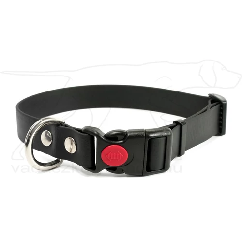 Mystique® Biothane safety click collar 19mm 30-40cm fekete