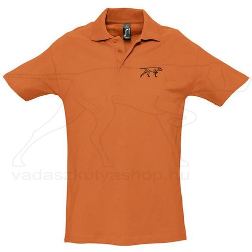Galléros piké póló orange - XL