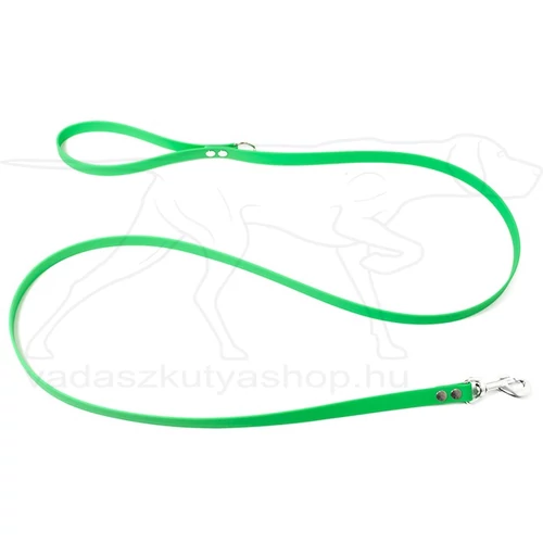 BioThane Klasszikus póráz nikkelezett karabínerrel neon sárga 16mm