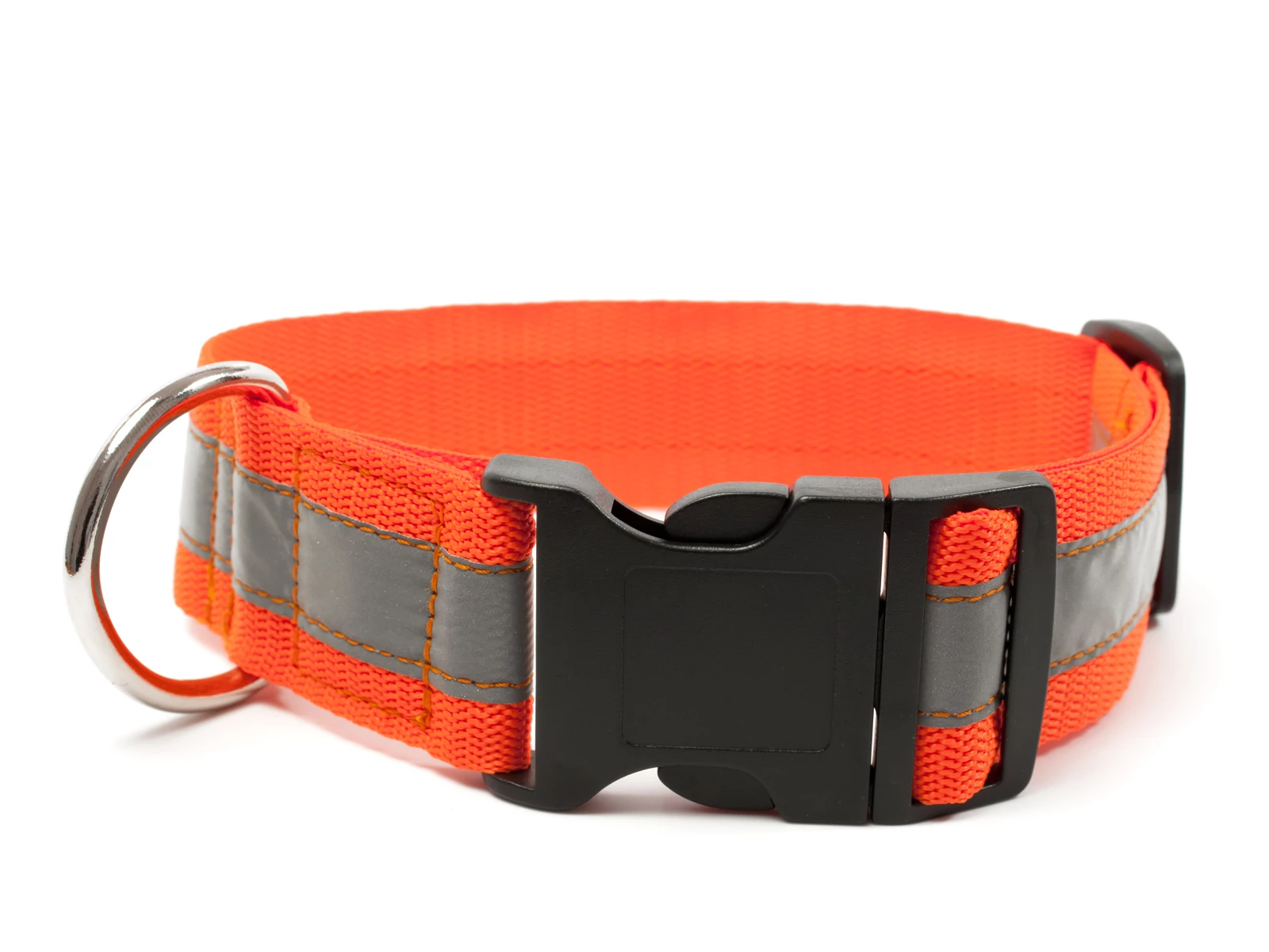 Mystique® Fényvisszaverő nyakörv click csattal 40mm neonnarancssárga 30-40cm
