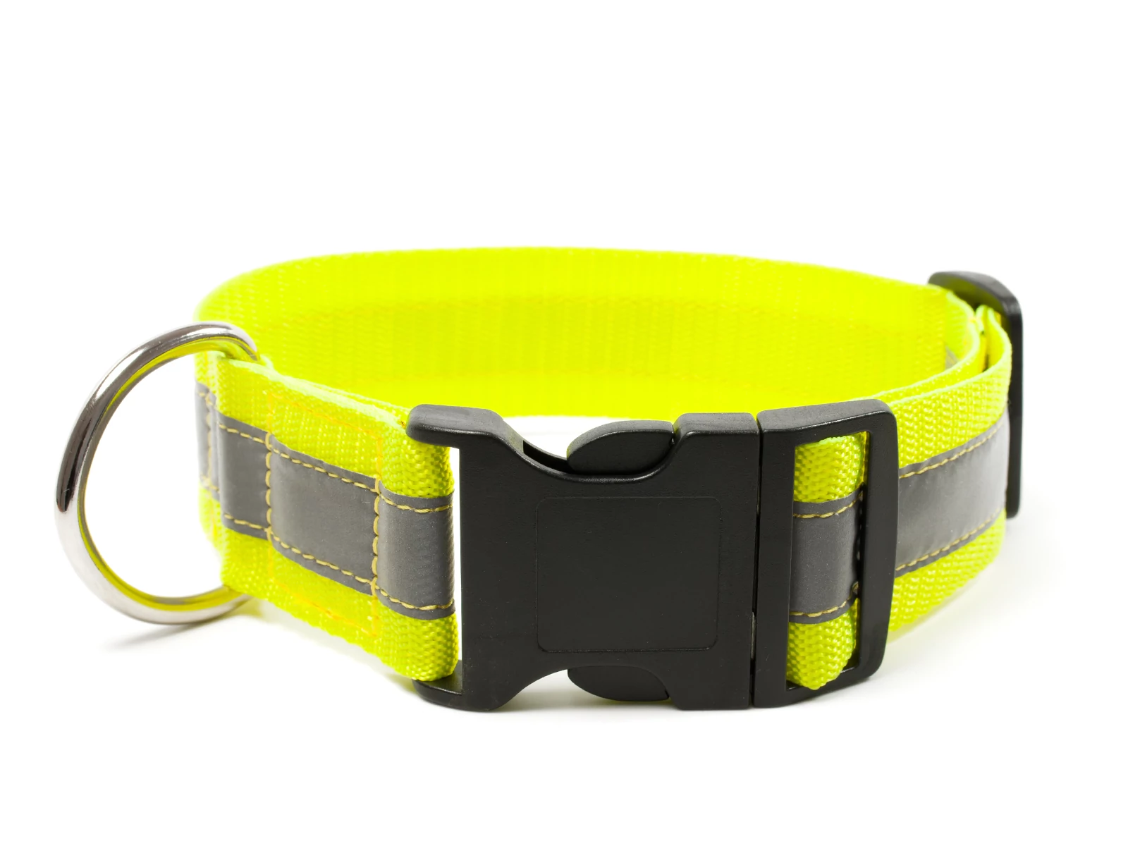 Mystique® Fényvisszaverő nyakörv click csattal 40mm neonsárga 30-40cm
