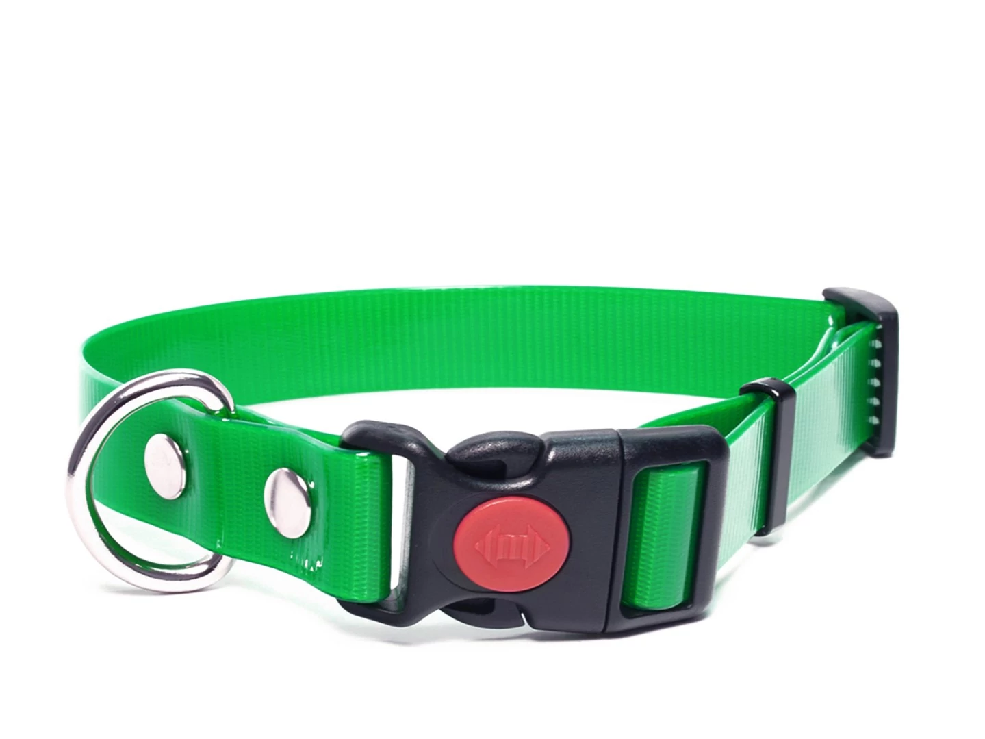 Mystique® Biothane safety click collar 19mm 30-40cm zöld gold