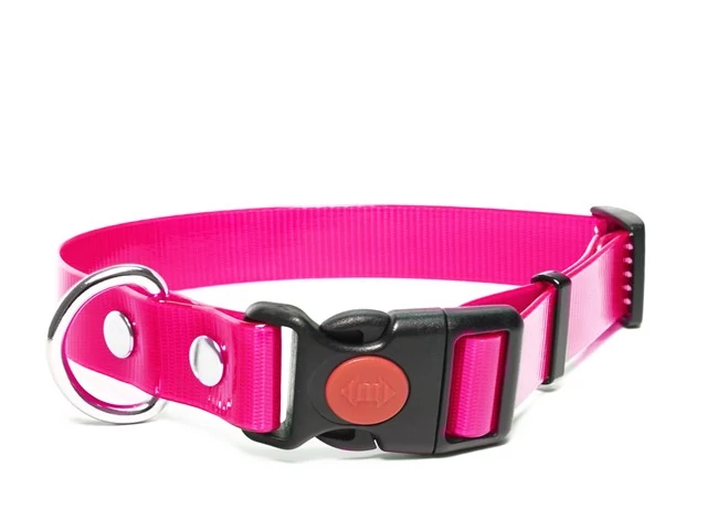 Mystique® Biothane safety click collar 19mm 30-40cm rózsaszín gold