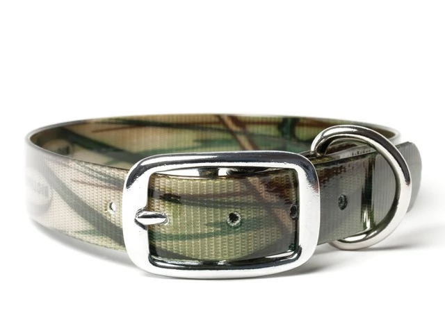 Mystique® Biothane Deluxe nyakörv 25mm camo khaki gold 40-48cm