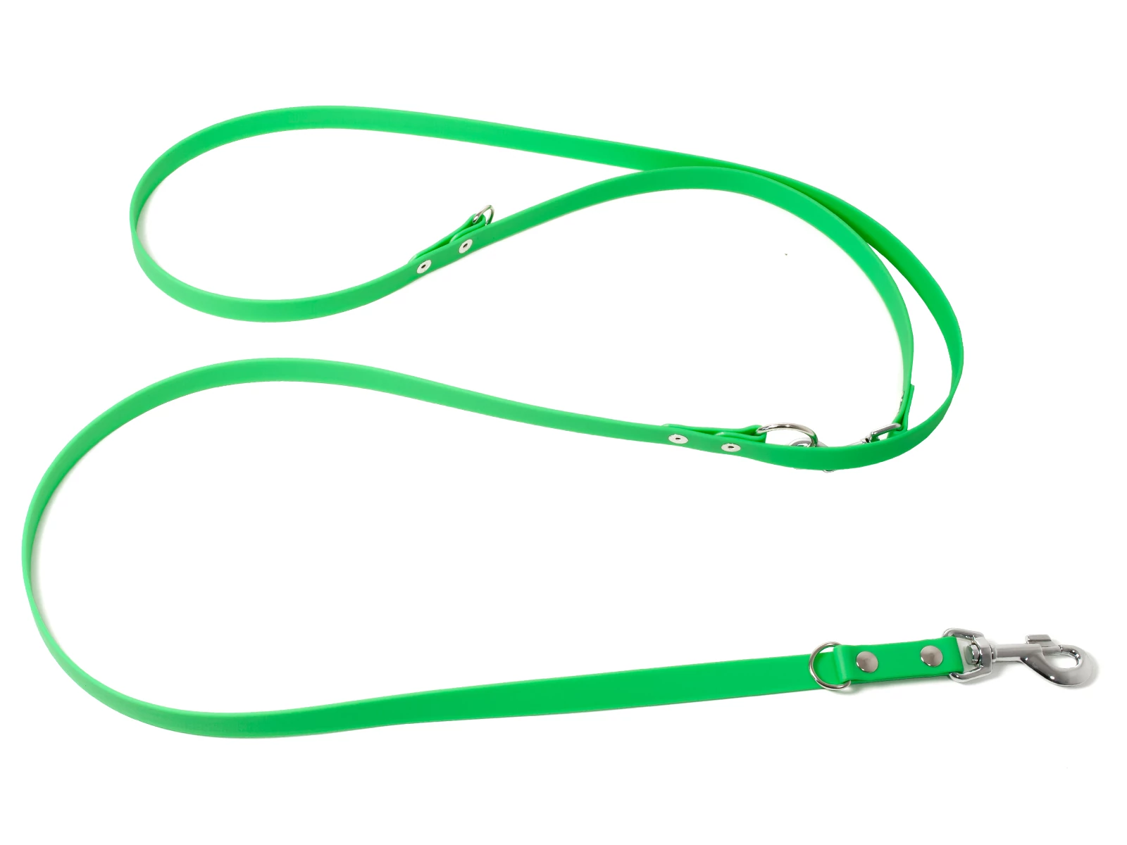 BioThane Beta kiképző póráz nikkelezett csatokkal neonzöld 16mm