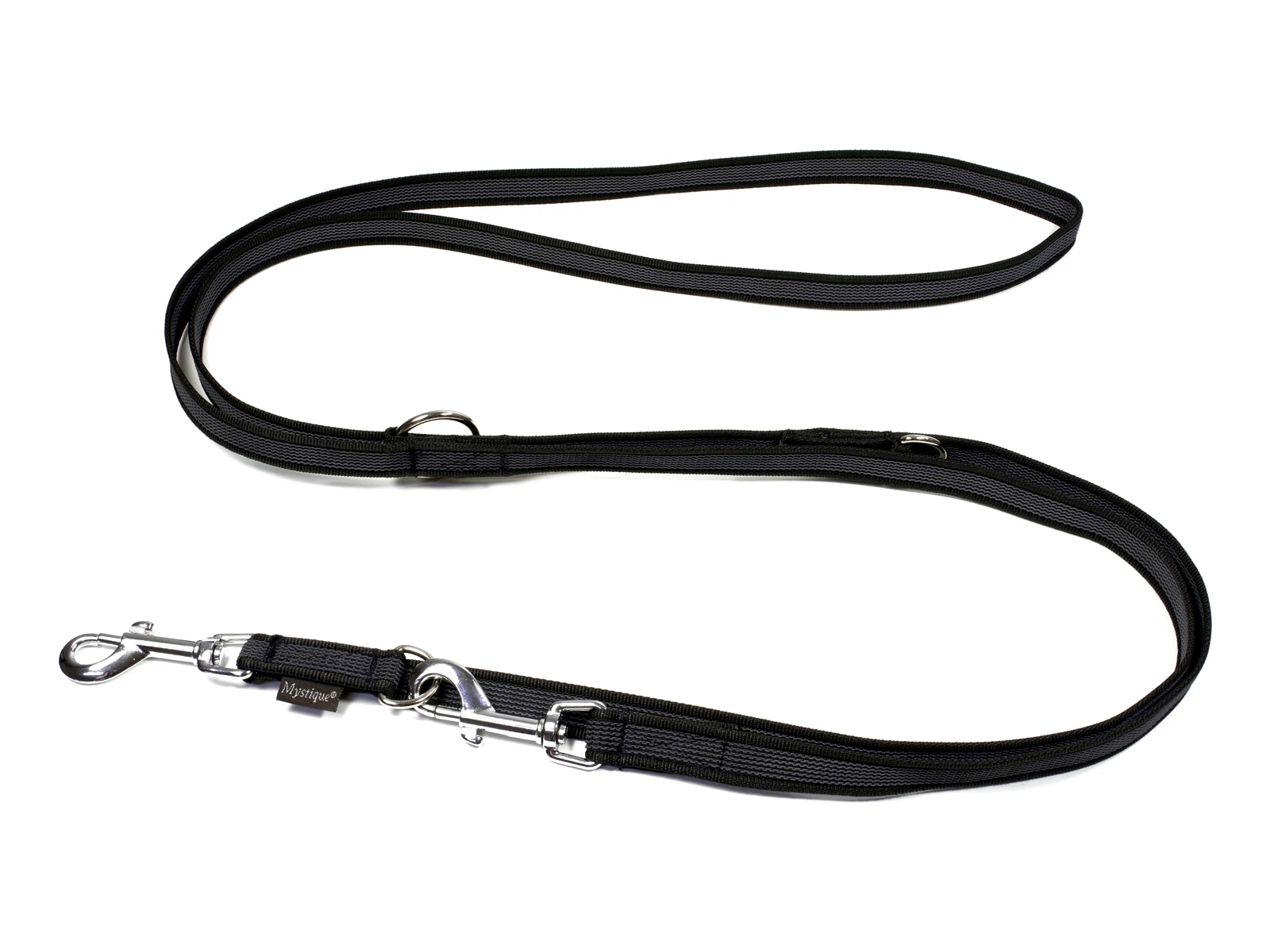Mystique® Gumírozott kiképző póráz 20mm fekete 250cm