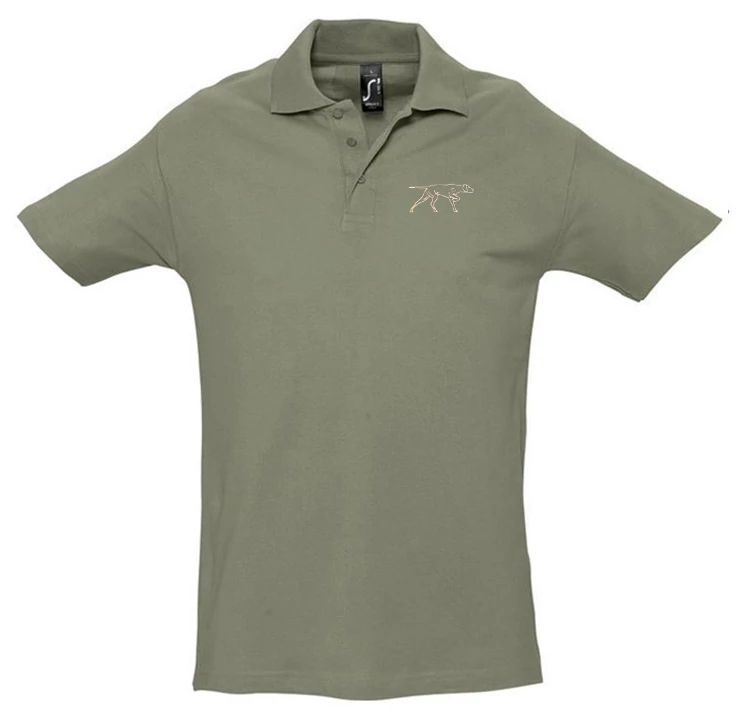 Galléros piké póló khaki - M